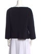 Escada Wool Bateau Neckline Blouse