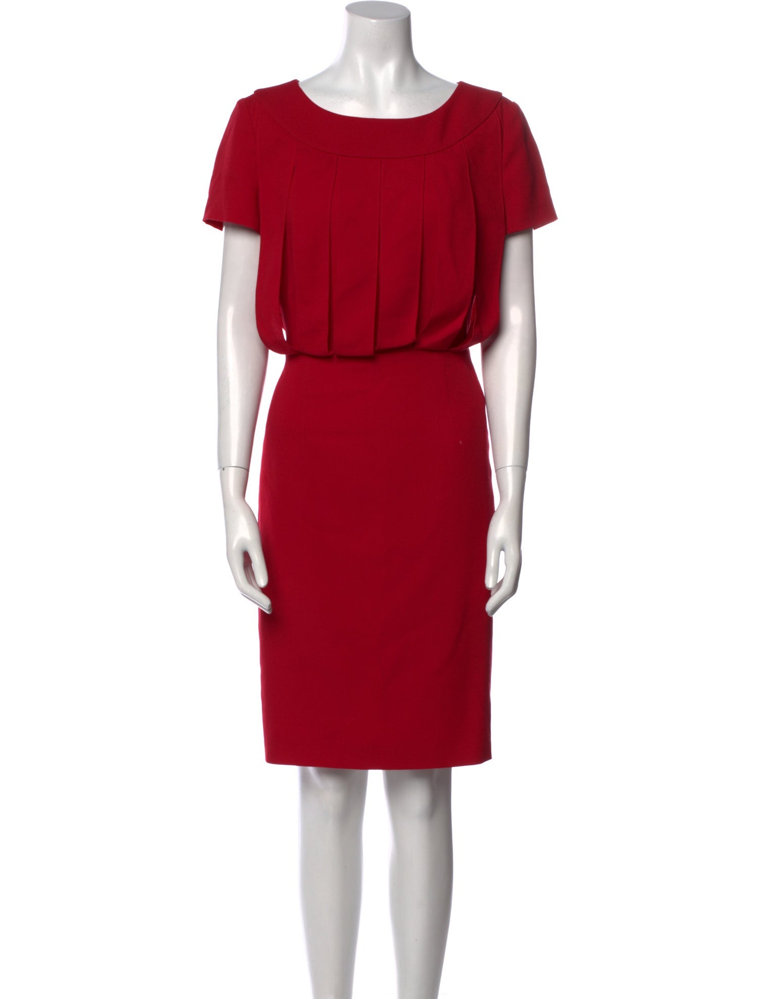Escada Bateau Neckline Knee-Length Dress