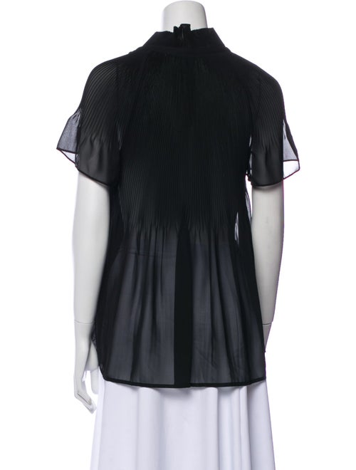 Escada Cowl Neck Short Sleeve Blouse