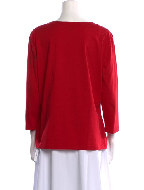 Escada Square Neckline Three-Quarter Sleeve Blouse