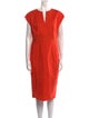 Escada V-Neck Midi Length Dress