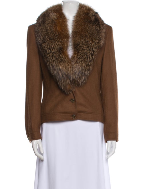 Escada Piacenza Exclusively Camel Hair Fur Jacket