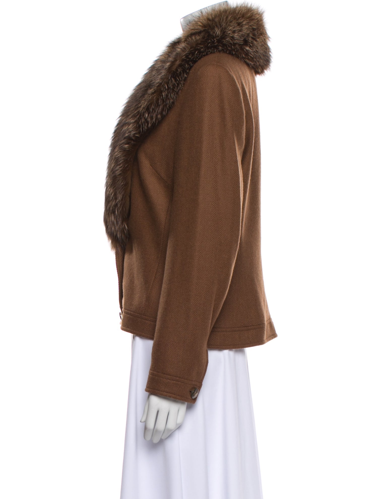 Escada Piacenza Exclusively Camel Hair Fur Jacket