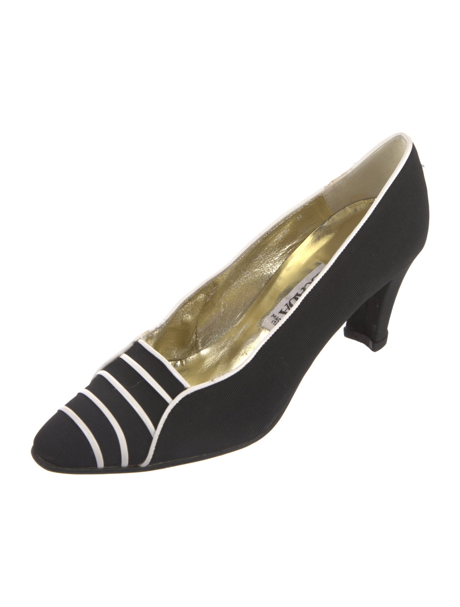 Escada Vintage Striped Pumps