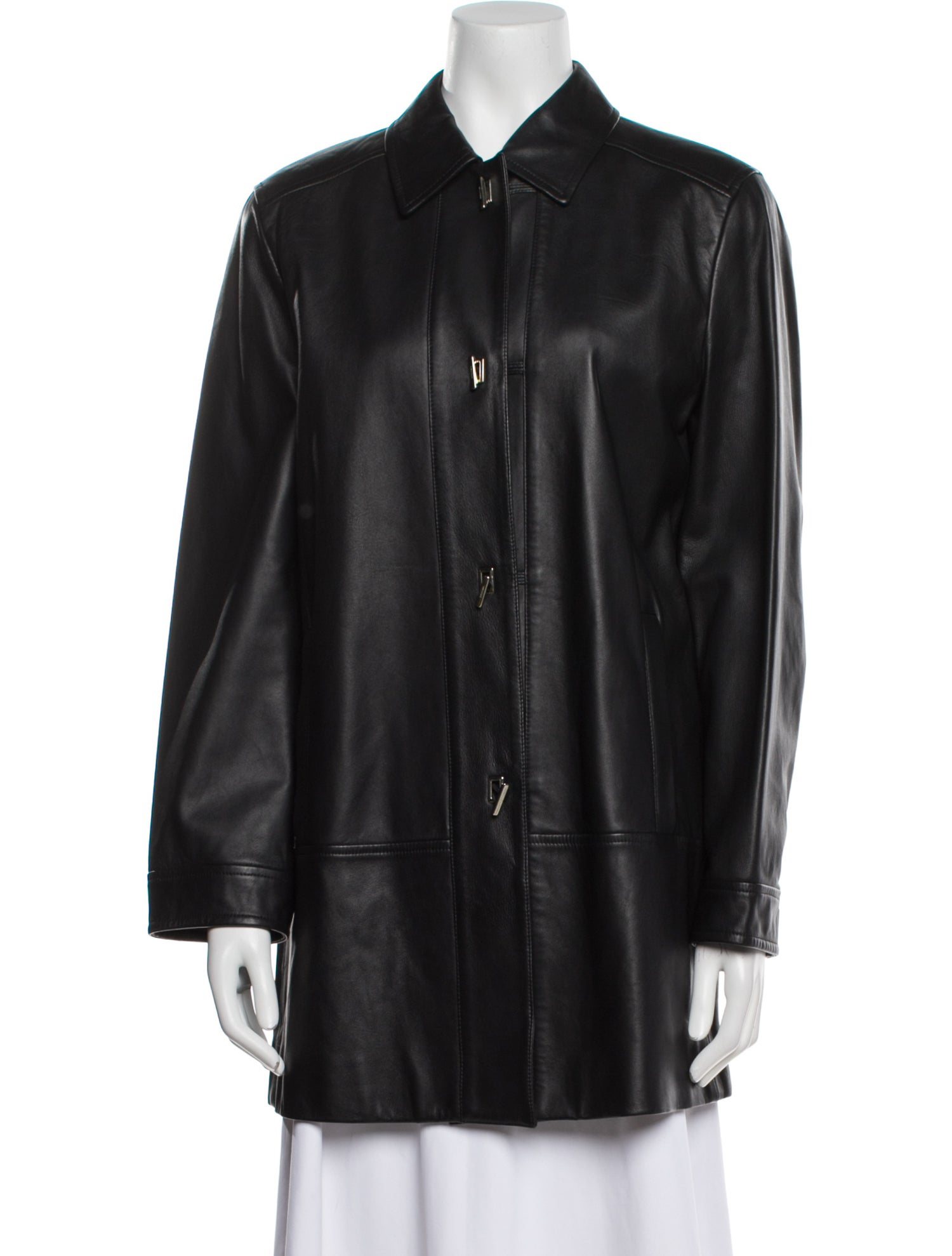 Escada Leather Trench Coat