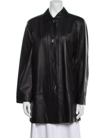 Escada Leather Trench Coat