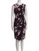 Escada Floral Print Knee-Length Dress