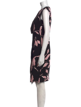Escada Floral Print Knee-Length Dress
