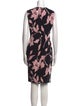 Escada Floral Print Knee-Length Dress