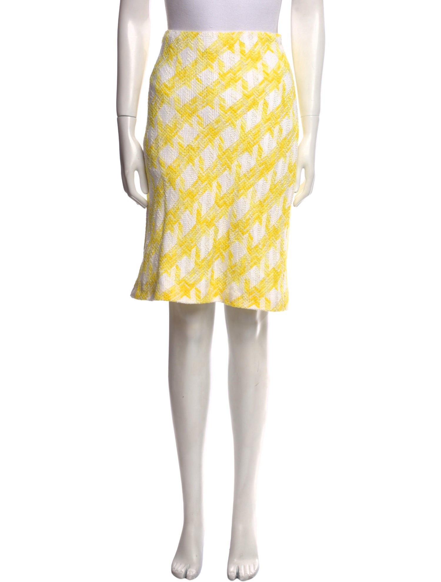 Escada Plaid Print Knee-Length Skirt