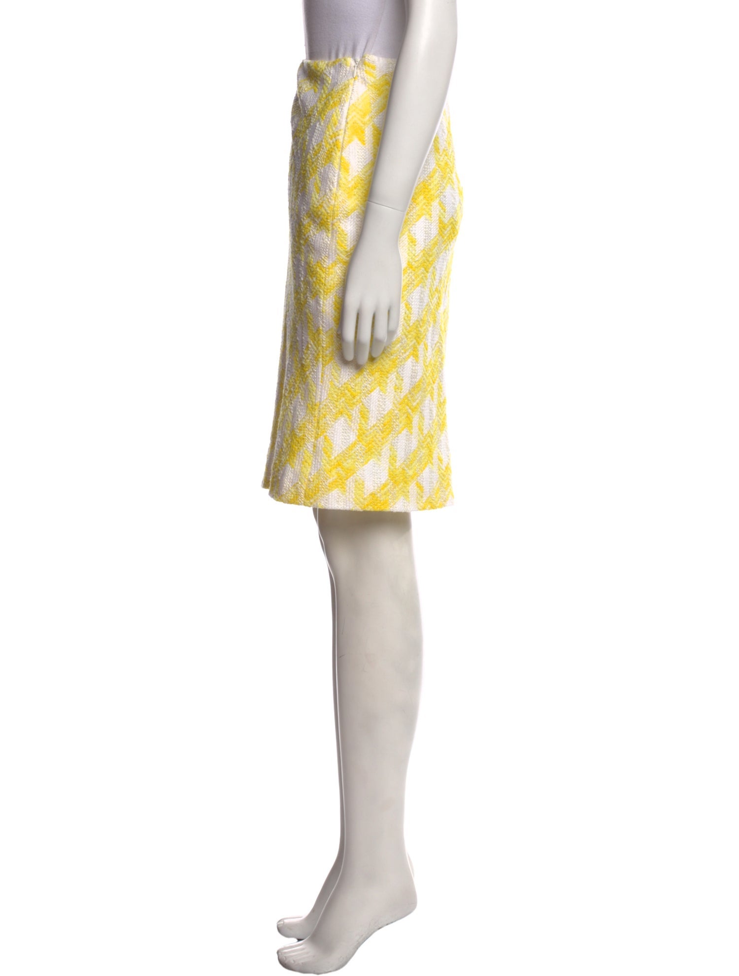 Escada Plaid Print Knee-Length Skirt