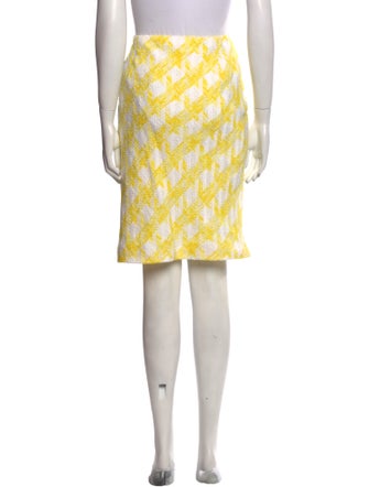 Escada Plaid Print Knee-Length Skirt