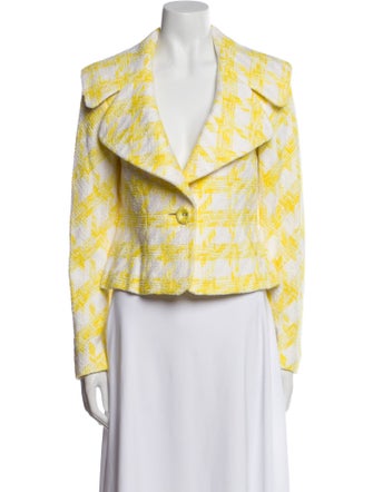 Escada Houndstooth Print Blazer