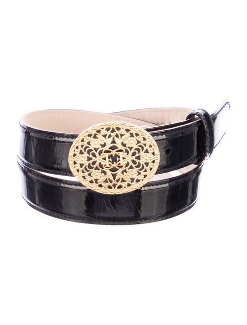 Escada Skinny Patent Leather Waist Belt