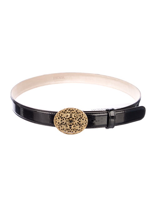 Escada Skinny Patent Leather Waist Belt