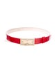 Escada Skinny Embossed Leather Belt