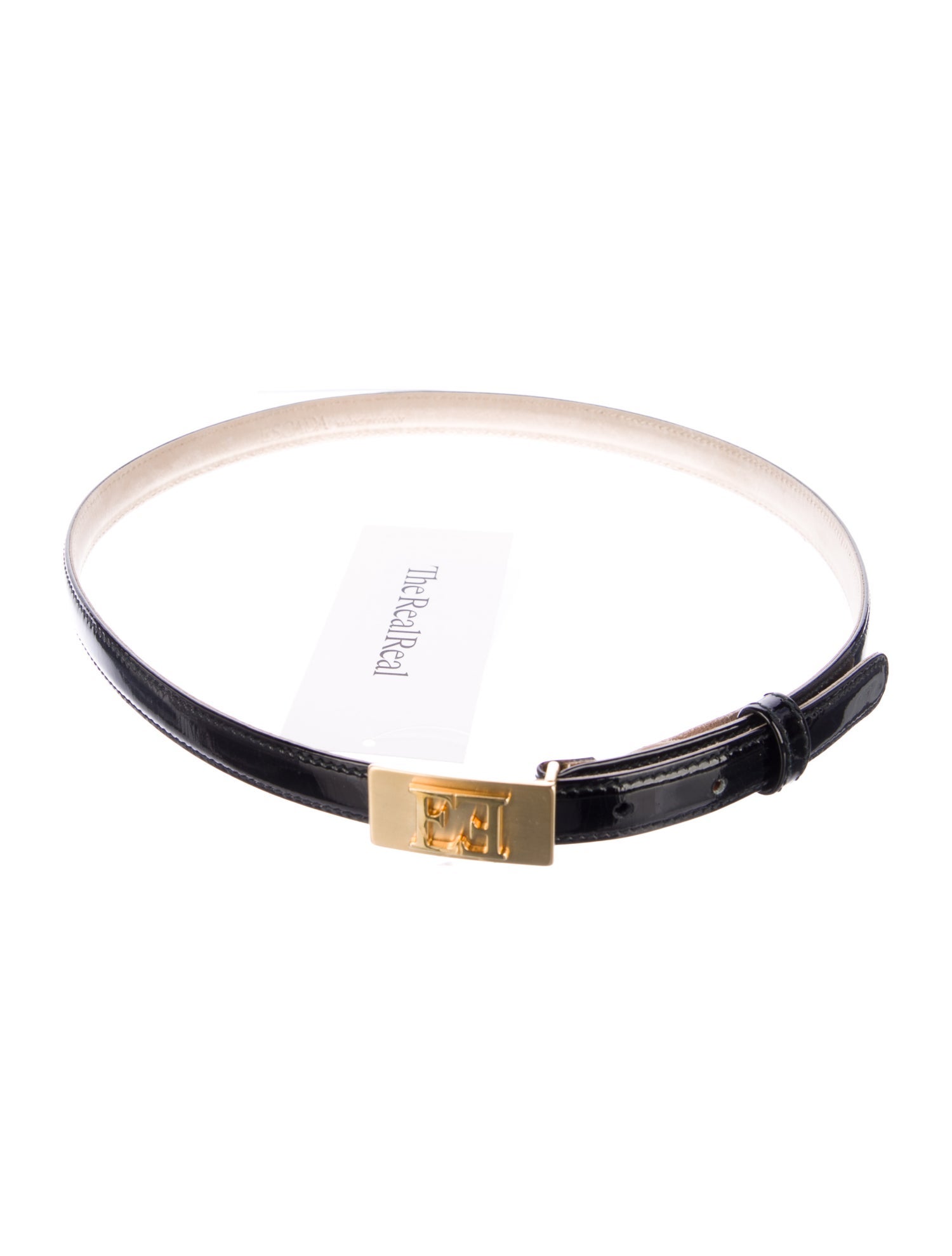 Escada Skinny Patent Leather Waist Belt