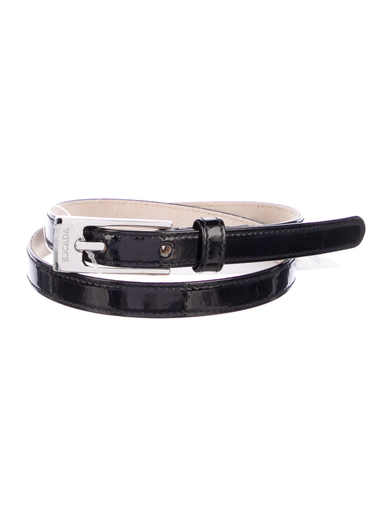 Escada Skinny Patent Leather Waist Belt