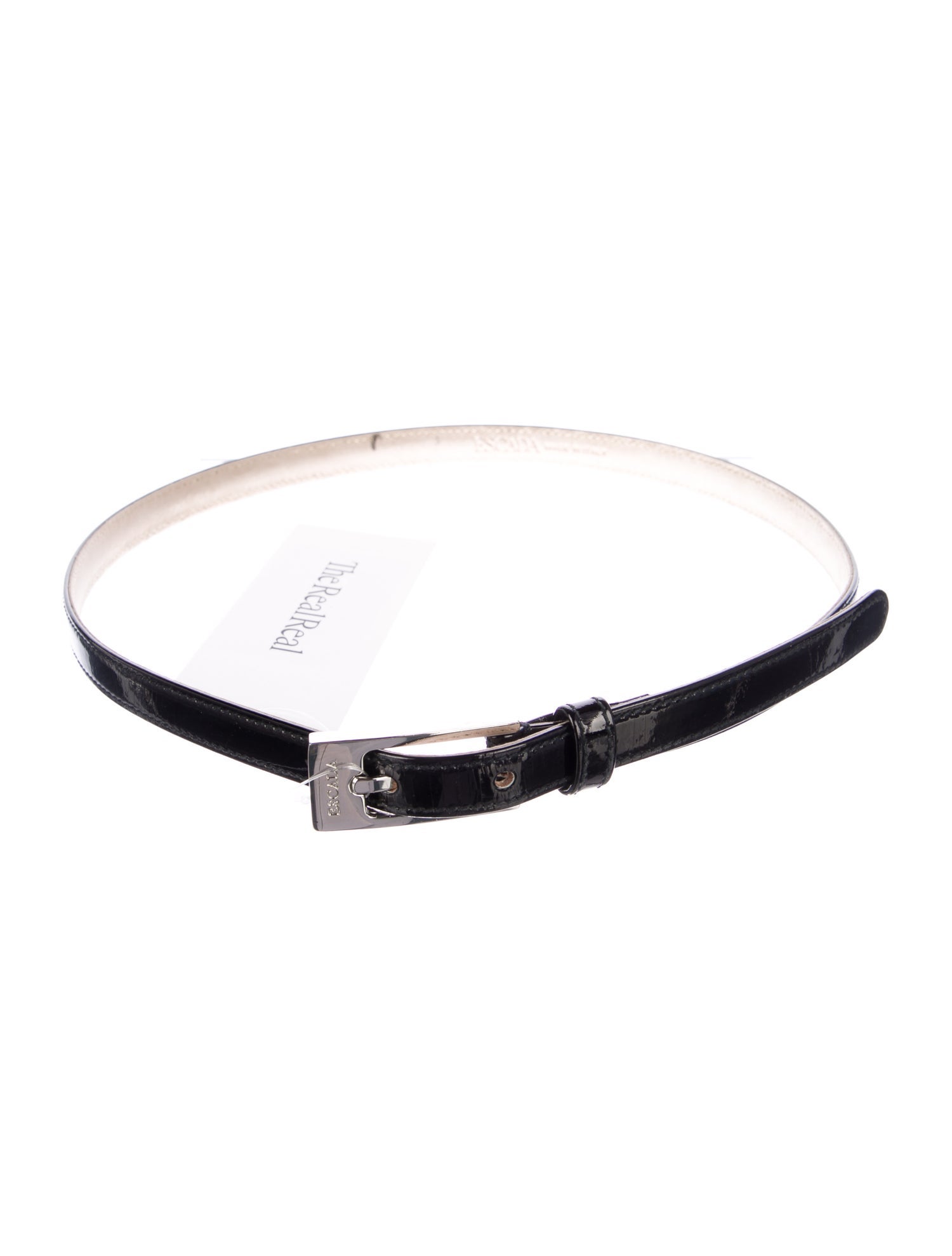Escada Skinny Patent Leather Waist Belt