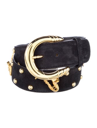 Escada Leather Studded Accents Belt
