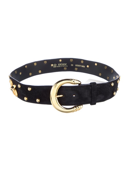 Escada Leather Studded Accents Belt