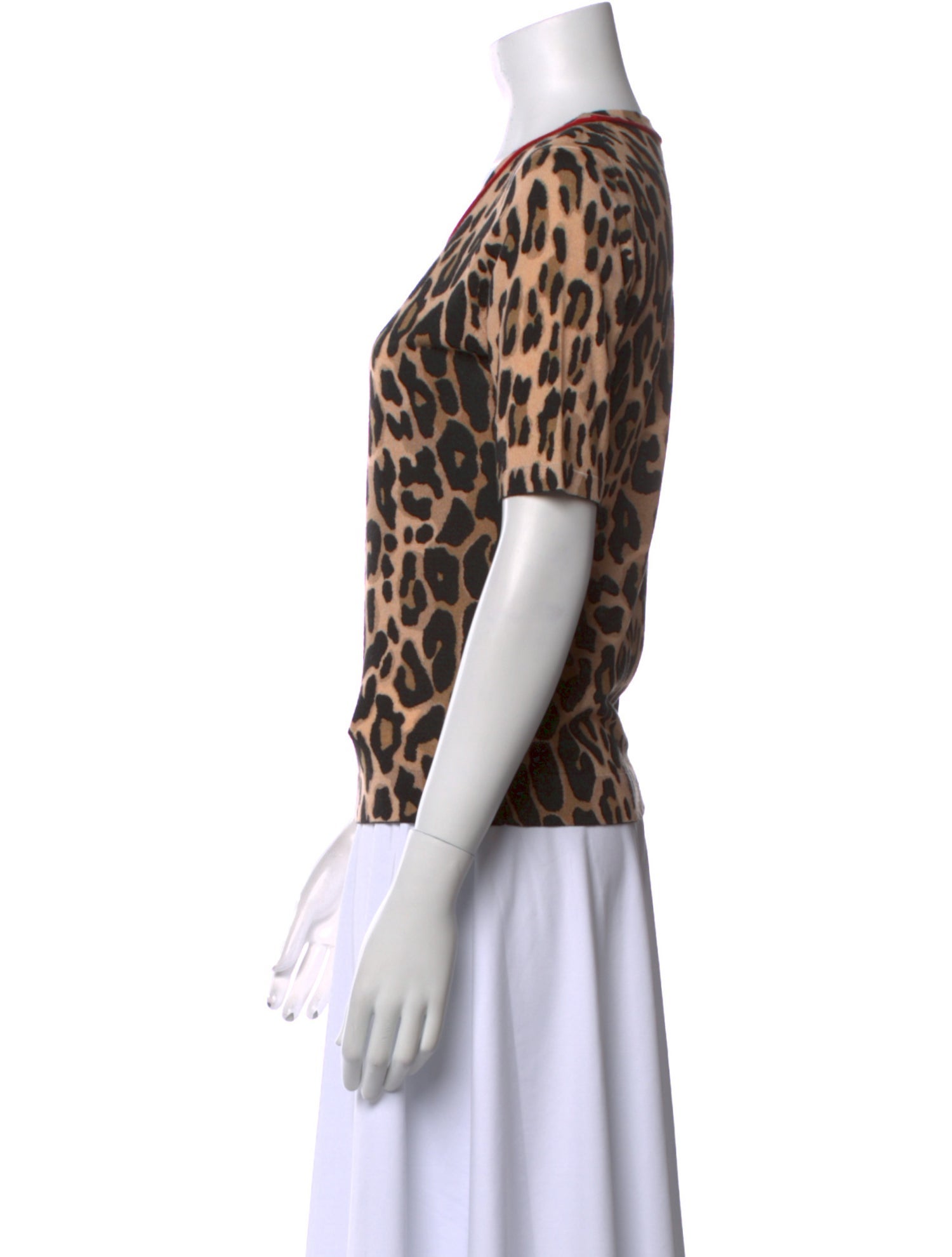Escada Animal Print Crew Neck T-Shirt