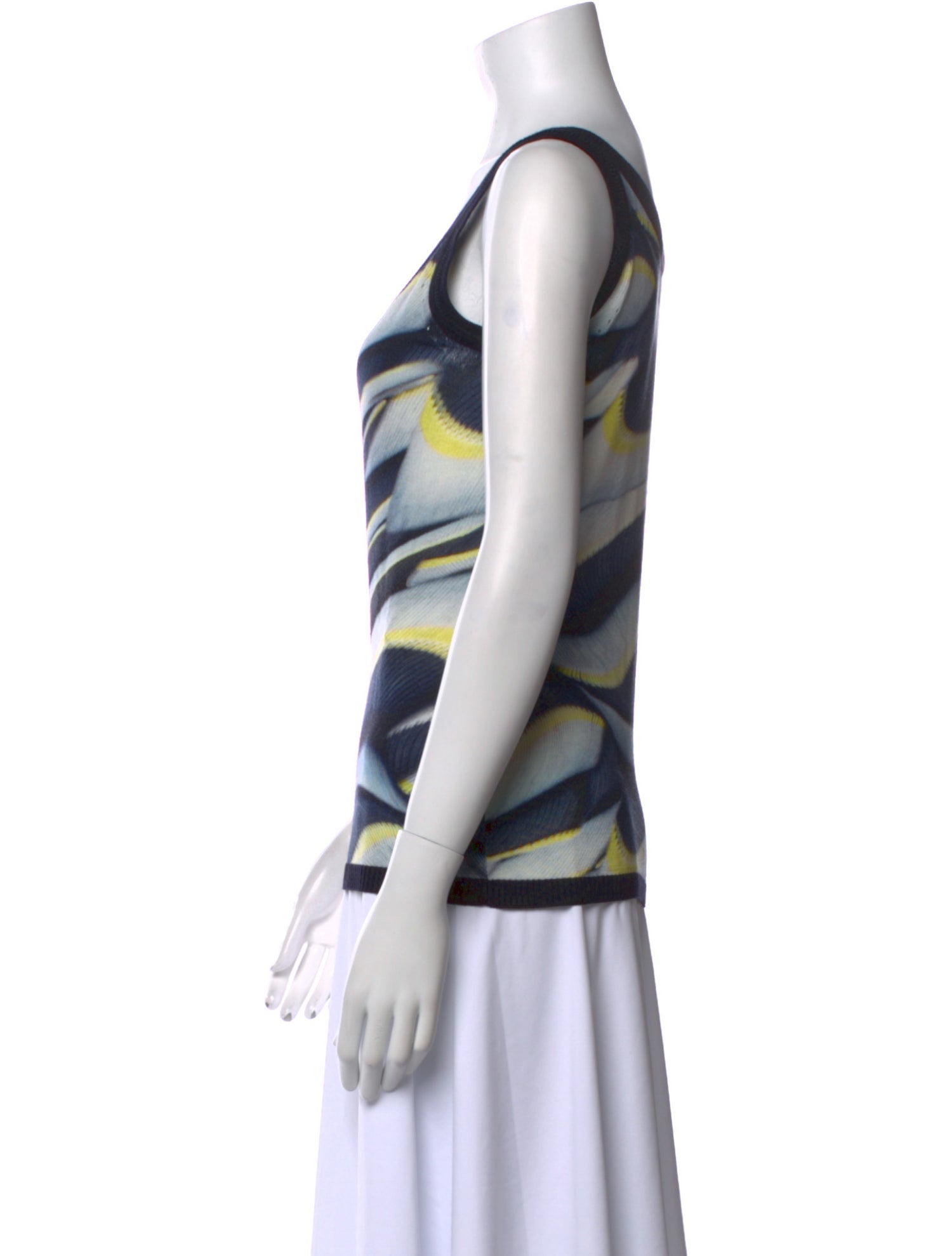 Escada Printed Scoop Neck Top