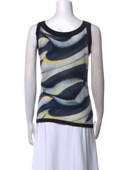 Escada Printed Scoop Neck Top