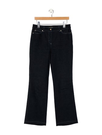 Escada Mid-Rise Wide Leg Jeans