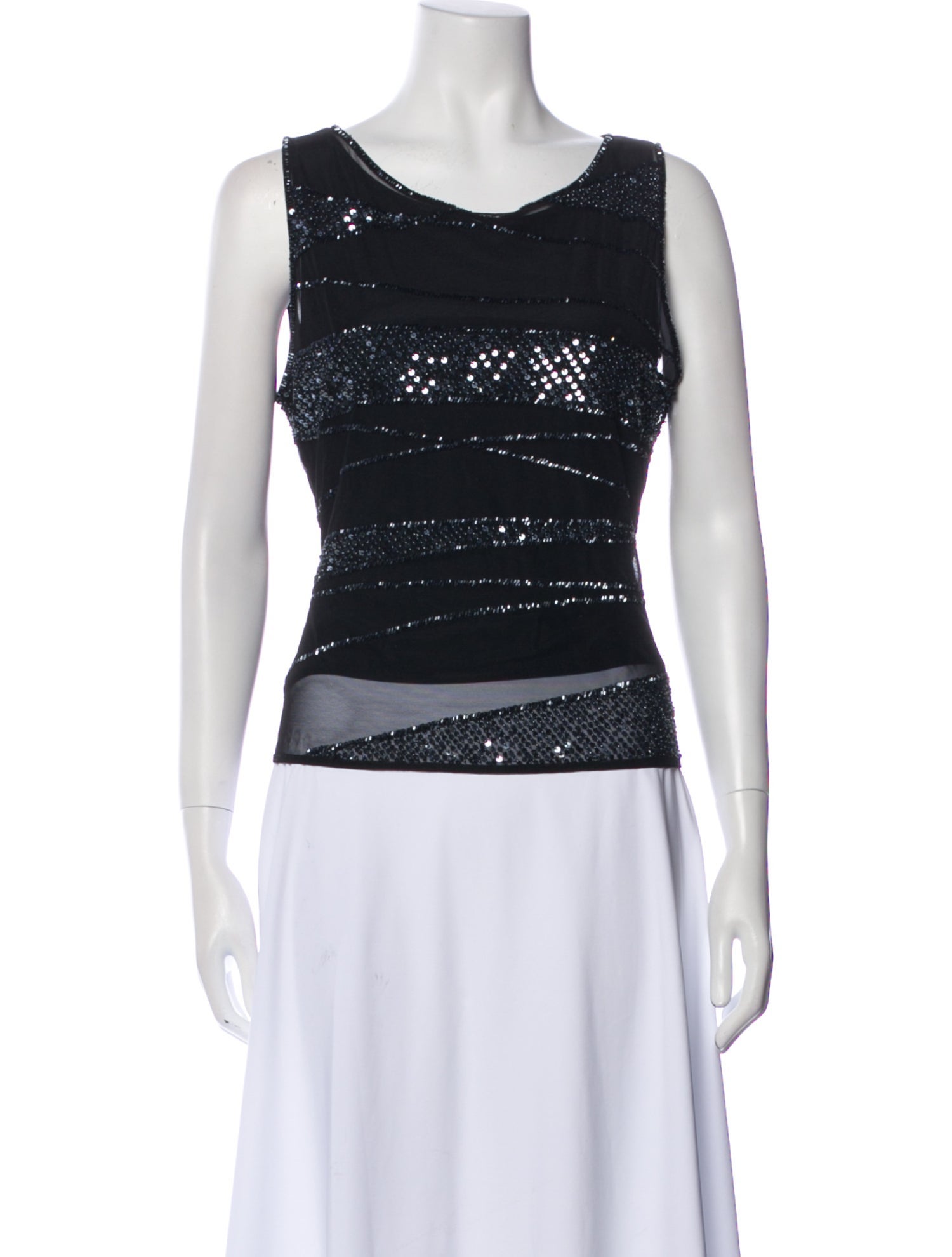 Escada Scoop Neck Sleeveless Top