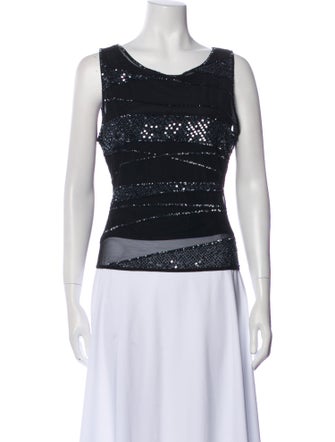 Escada Scoop Neck Sleeveless Top