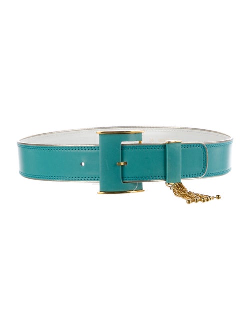 Escada Leather Tassel Accents Belt