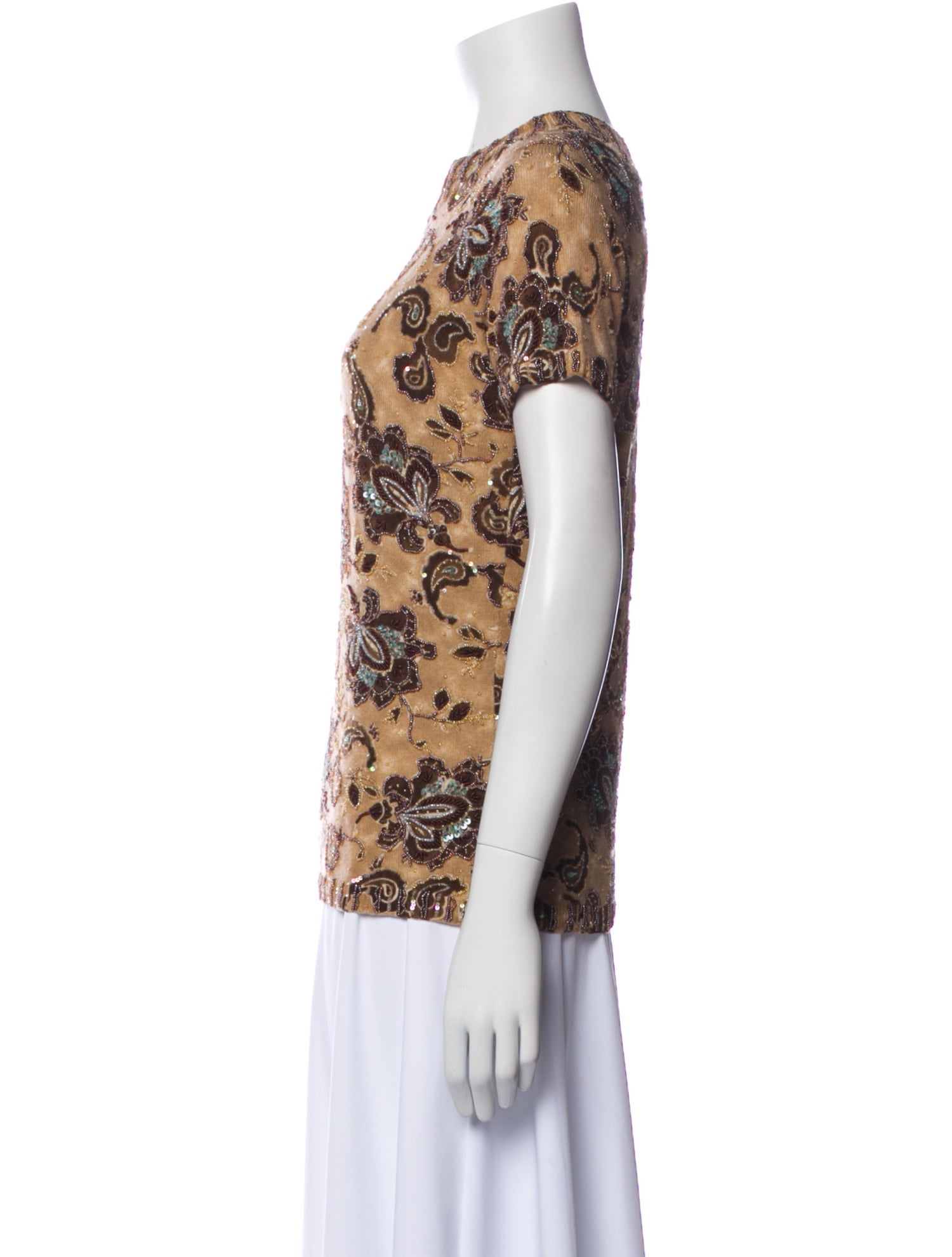 Escada Floral Print Crew Neck T-Shirt