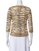 Escada Animal Print V-Neck Top