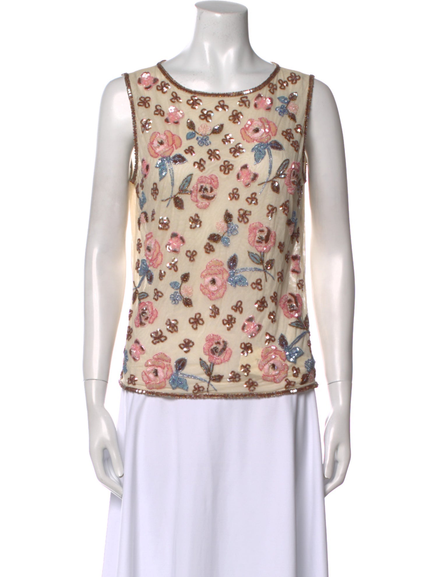 Escada Printed Scoop Neck Top