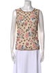 Escada Printed Scoop Neck Top