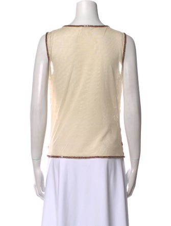 Escada Printed Scoop Neck Top