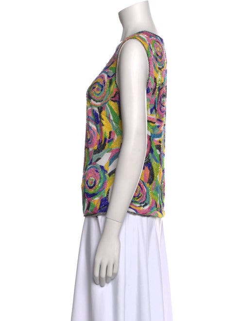 Escada Printed Scoop Neck Top