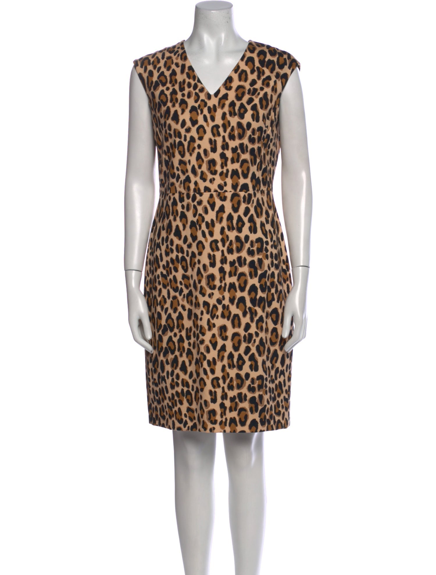 Escada Animal Print Knee-Length Dress