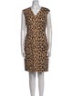 Escada Animal Print Knee-Length Dress