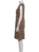 Escada Animal Print Knee-Length Dress