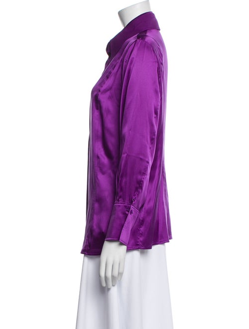 Escada Silk Long Sleeve Button-Up Top