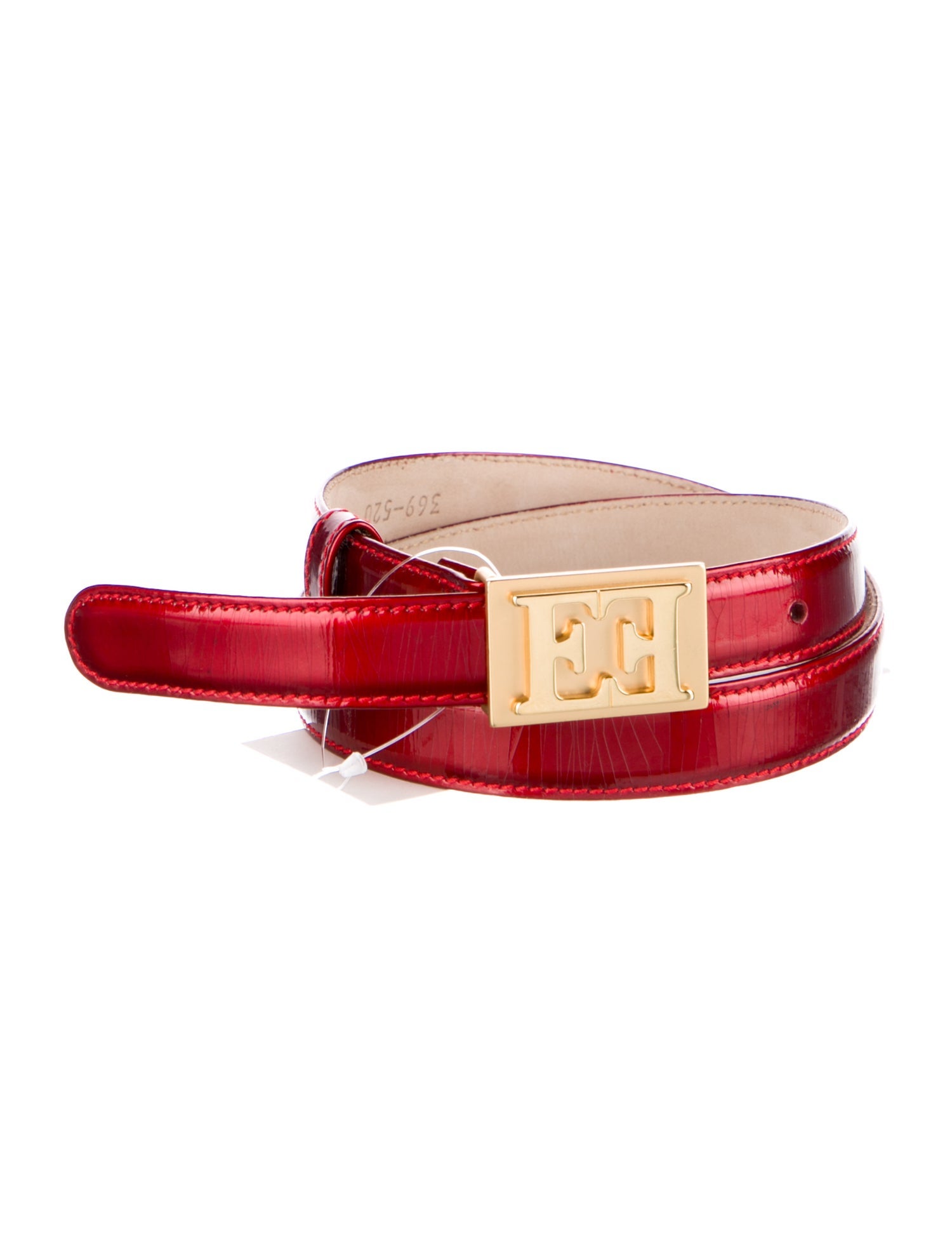 Escada Skinny Patent Leather Belt