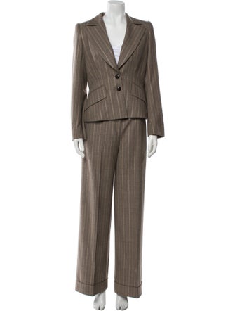 Escada Wool Striped Pantsuit