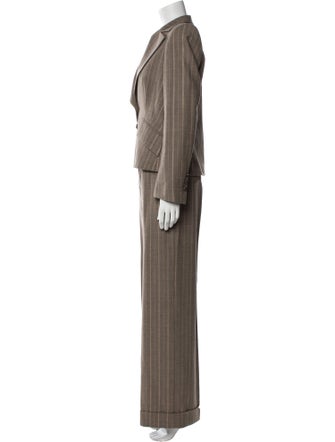 Escada Wool Striped Pantsuit
