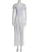 Escada Linen Crystal Embellishments Pant Set