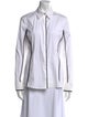 Escada Striped Long Sleeve Button-Up Top