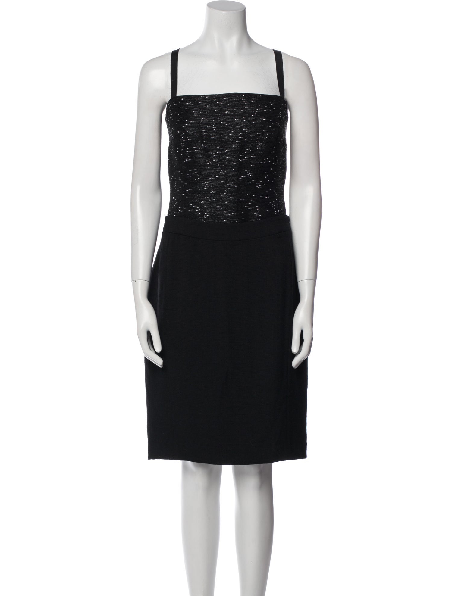 Escada Square Neckline Knee-Length Dress