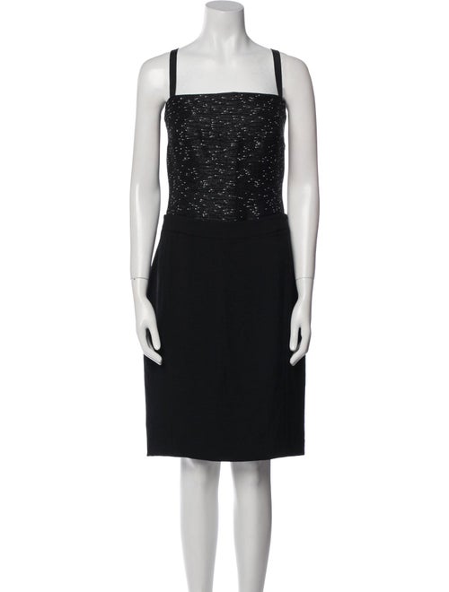 Escada Square Neckline Knee-Length Dress