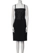 Escada Square Neckline Knee-Length Dress